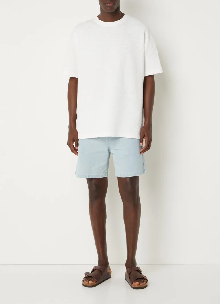 SAMSØE SAMSØE T-shirt με υφή από οργανικό βαμβάκι Koen