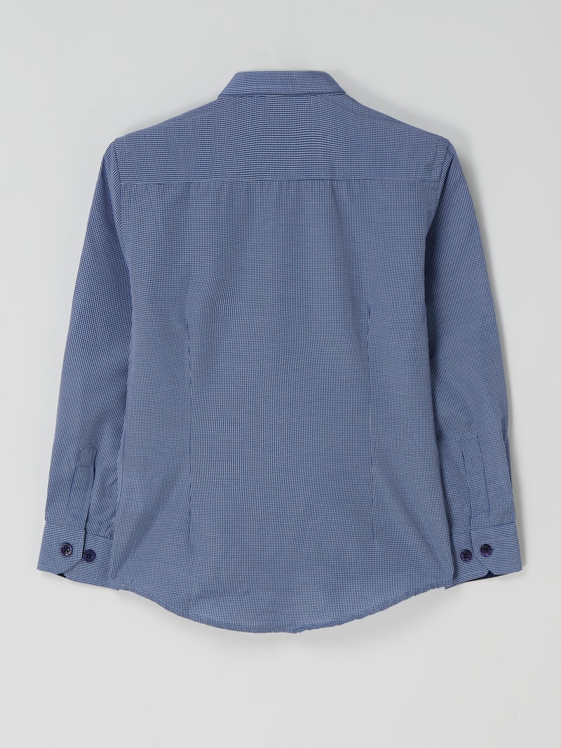 Slim Fit Hemd aus Baumwollmischung in blau