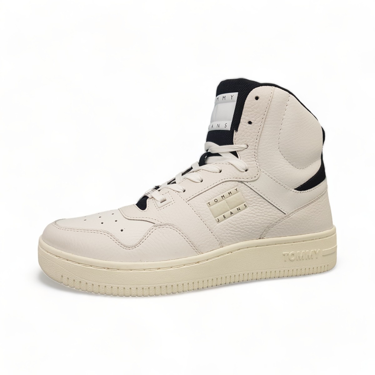 Tommy Hilfiger TJM Basket MID Leather EM0EM01258YBL Weiß YBL Ecru