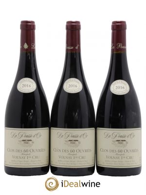 Volnay 1er Cru Clos des 60 ouvrées La Pousse d'Or (Domaine de)  2016 - Lot de 3 Bouteilles