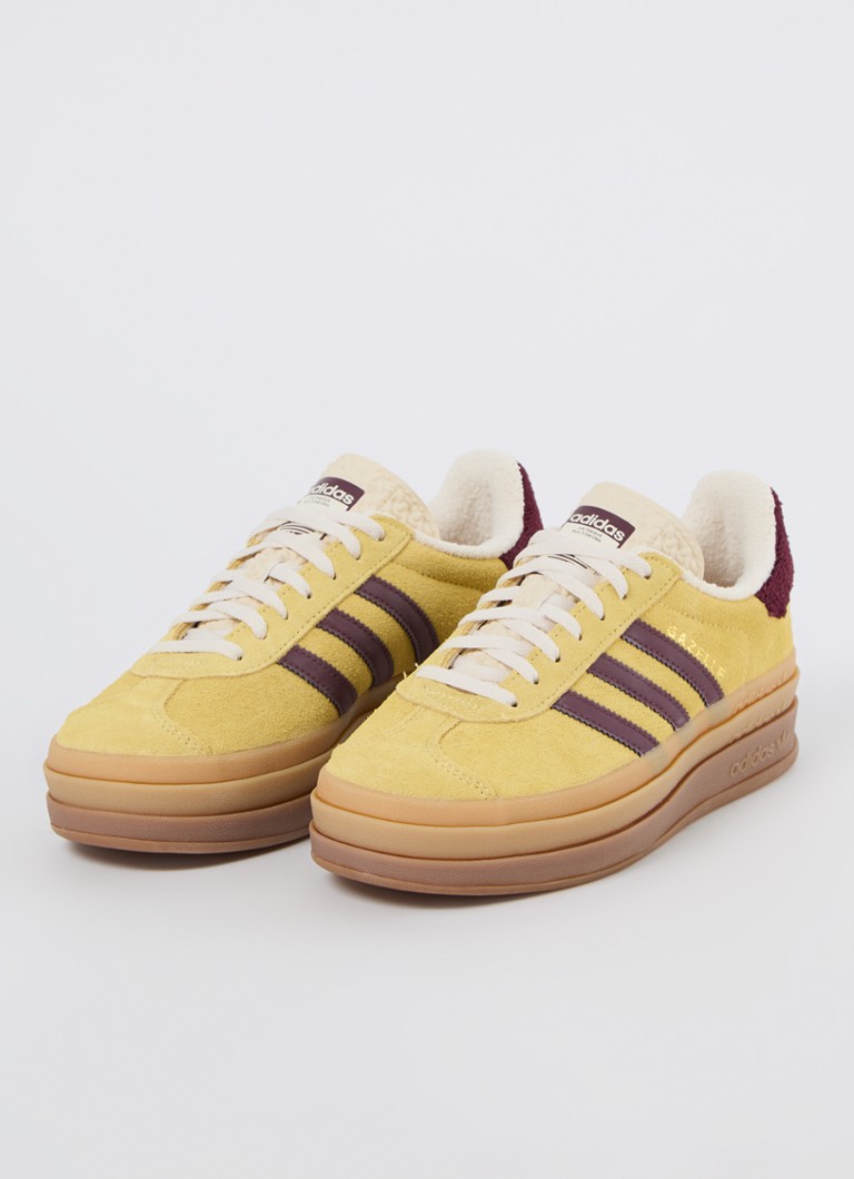 Sneaker Adidas Gazelle Bold in pelle scamosciata con dettagli in pelle