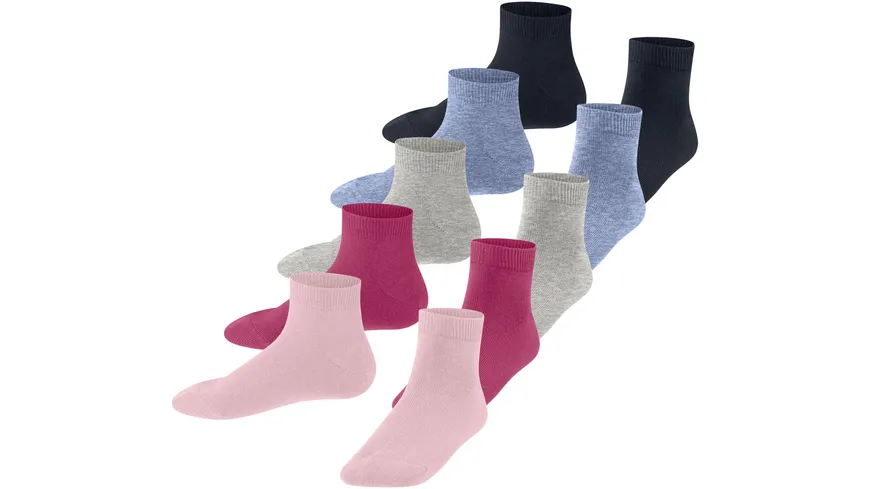 ESPRIT Kinder Sneaker Socken Solid Mix 5er Pack ROSEPEACH