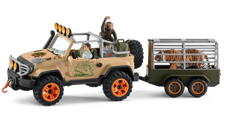 Schleich 42410 - Wild Life - Geländewagen mit Seilwinde