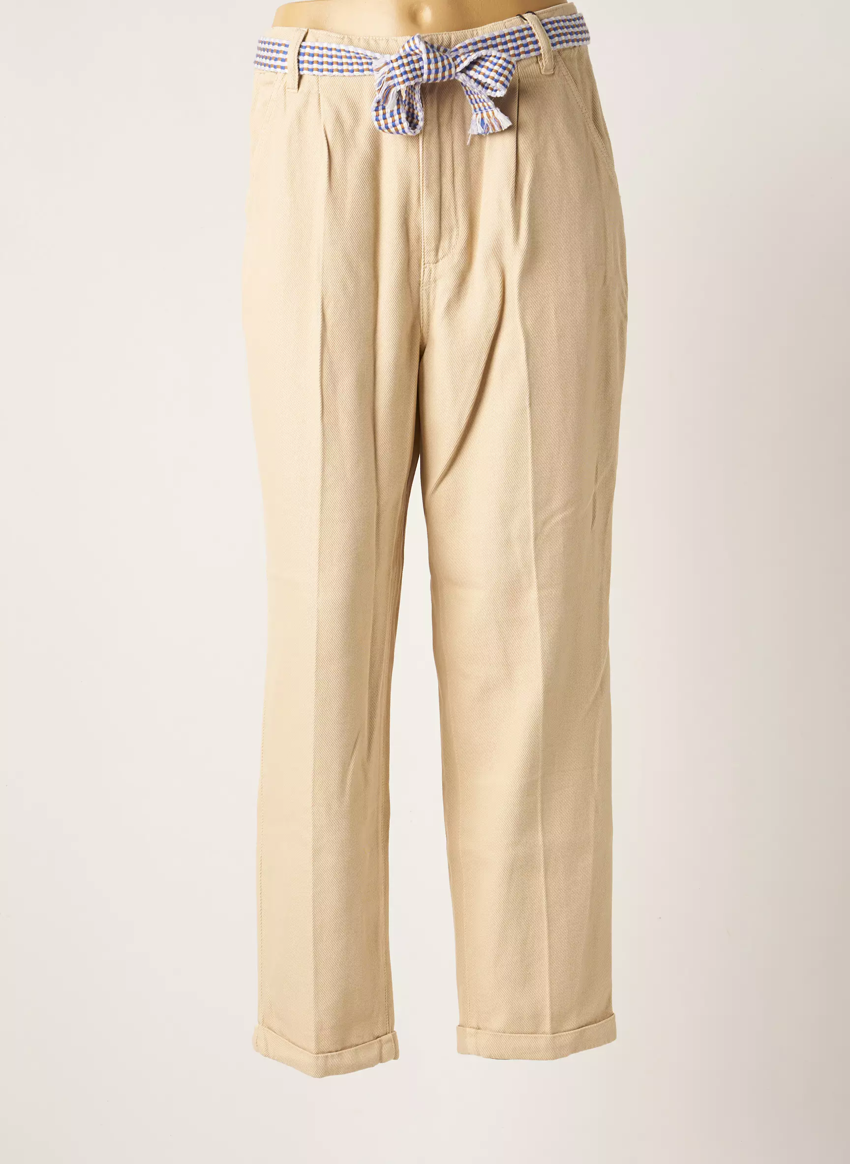 Lab Dip Paris Pantalons Droits Femme couleur beige