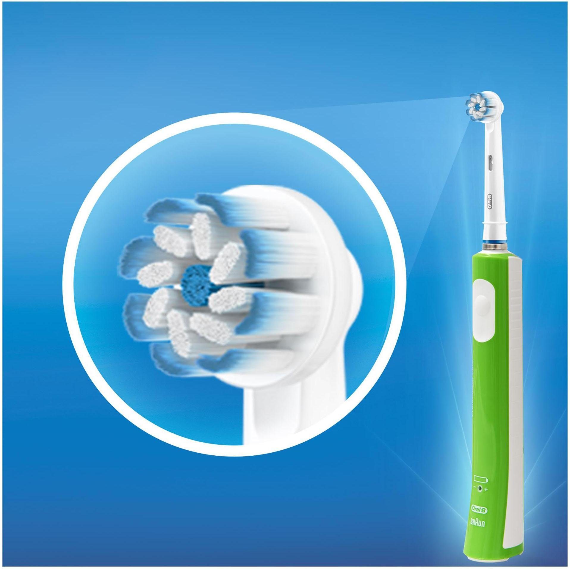 Oral-B Elektrische Zahnbürste Junior Green, Aufsteckbürsten: 1 St.