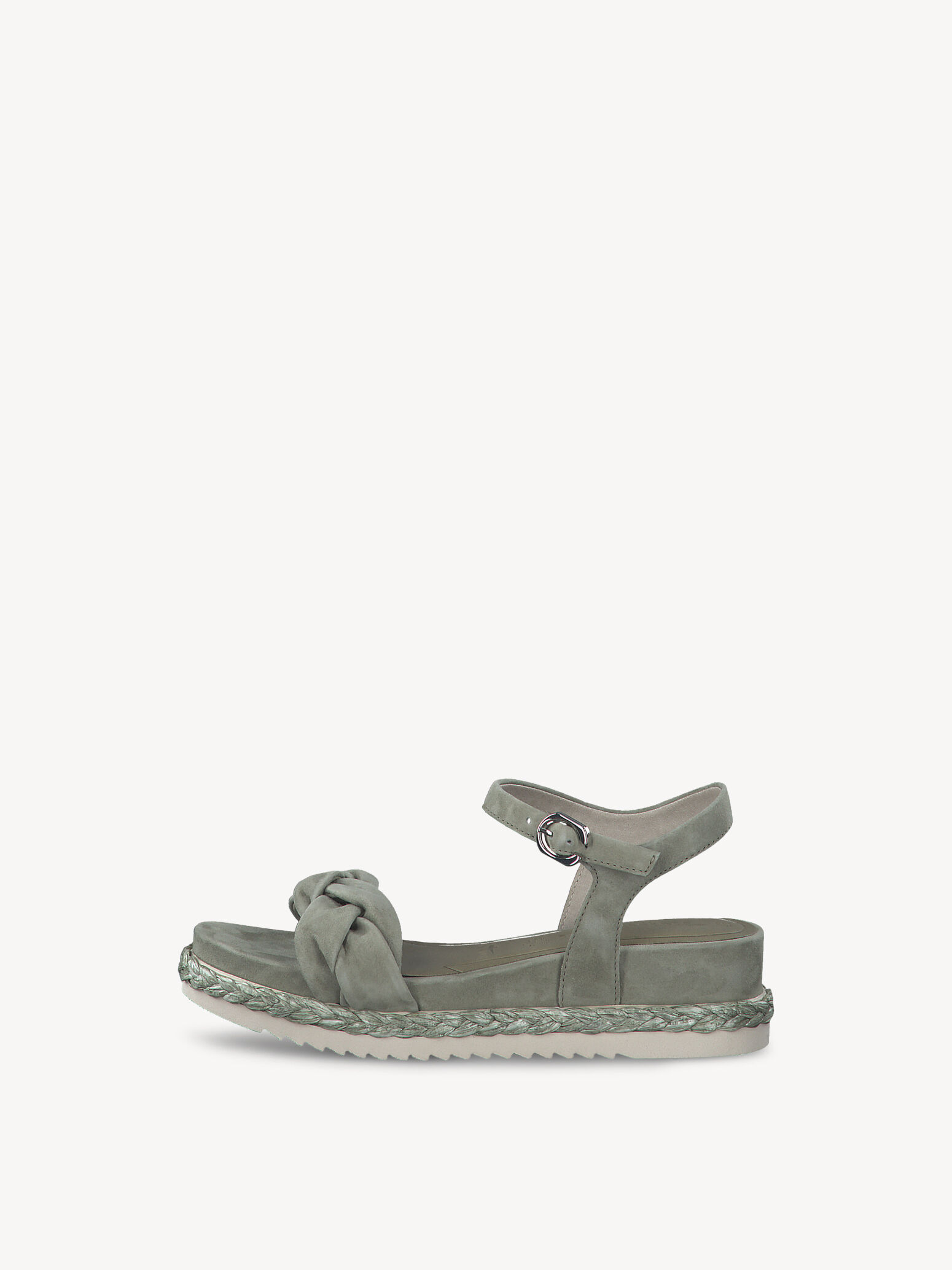 Sandale à talon en cuir - vert