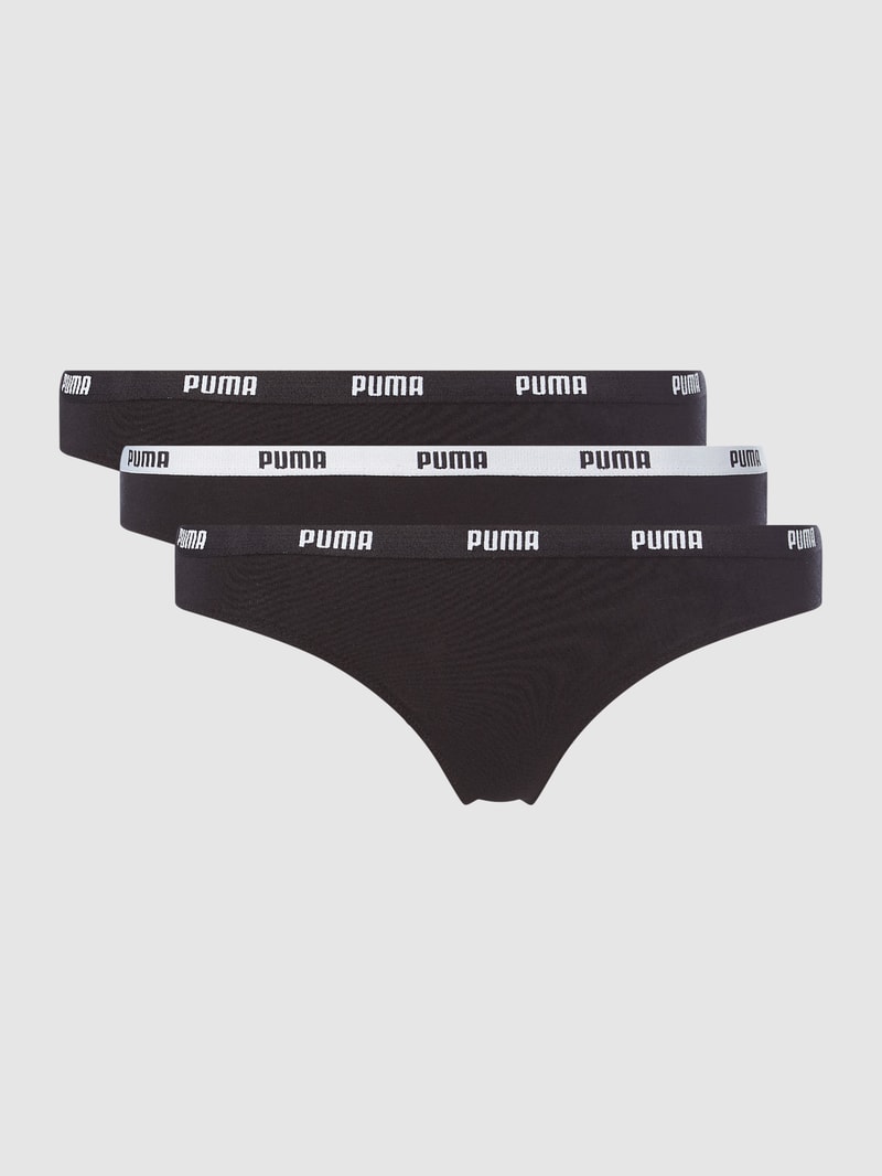 String mit Stretch-Anteil im 3er-Pack in schwarz