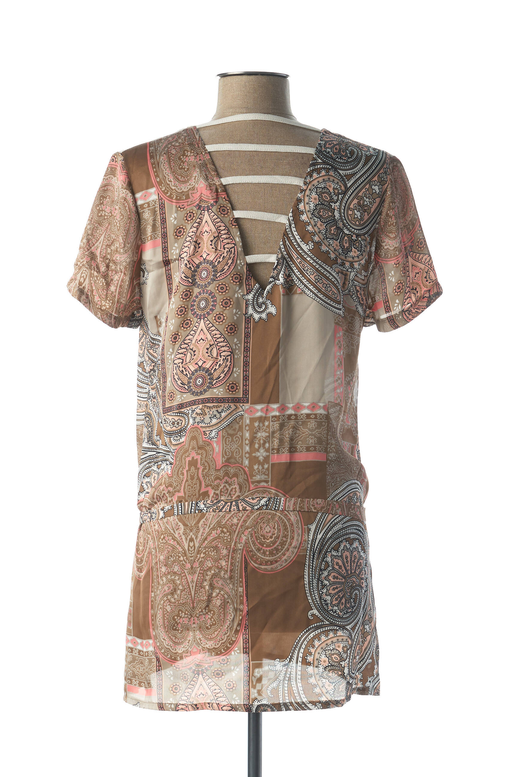 Arman Tuniquemanchecourte Femme couleur marron