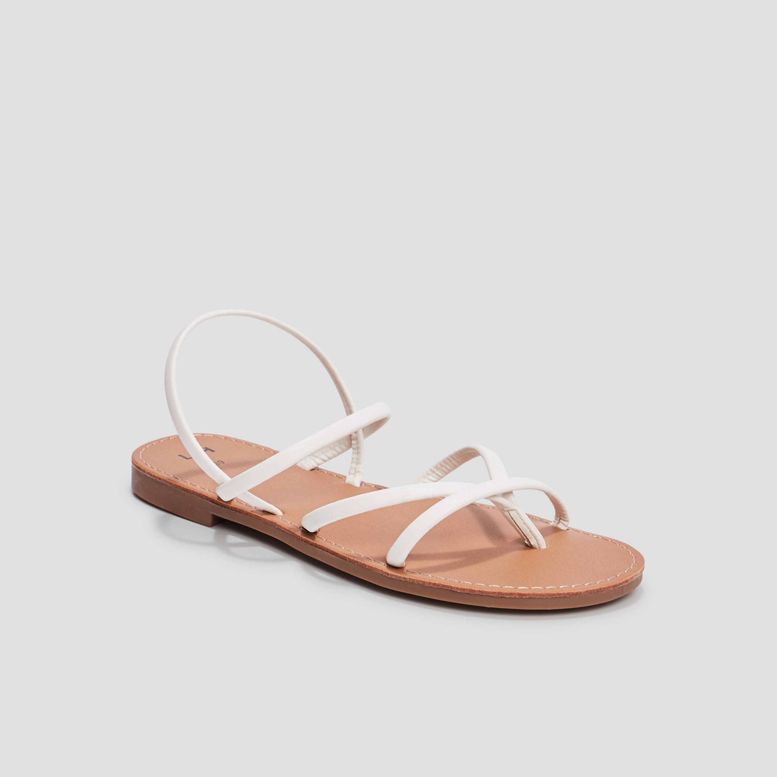 Sandales plates blanc femme | La Halle