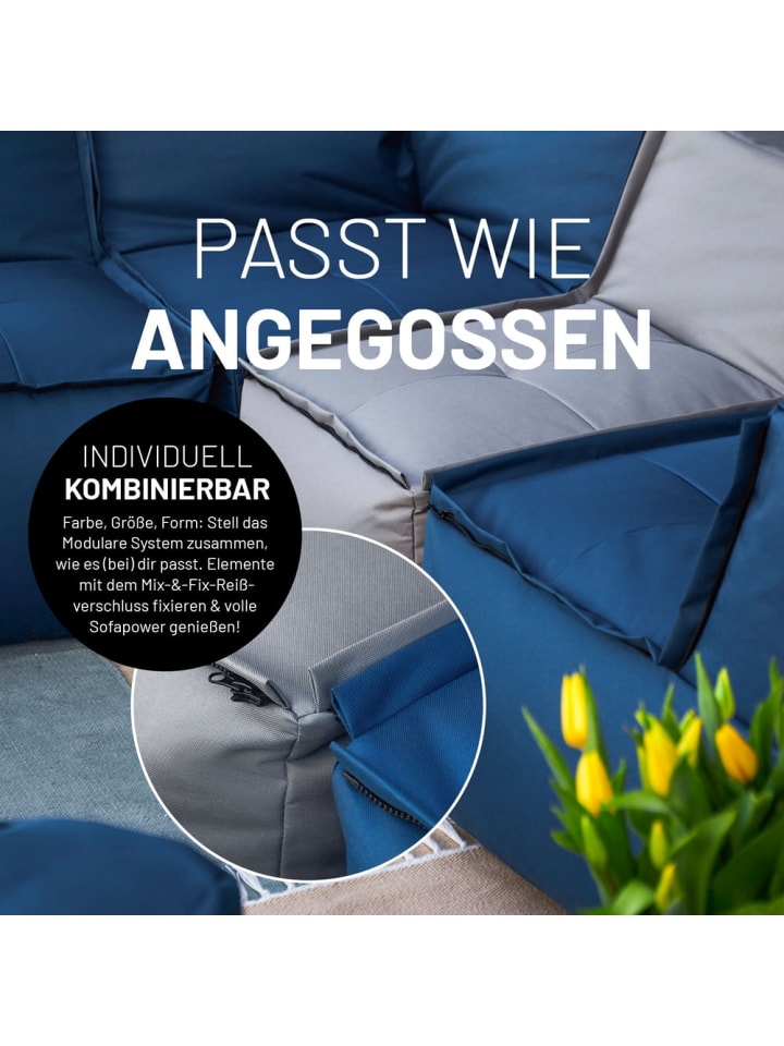 Lumaland LUMALAND Sitzsack-Sofa Ecke - Kombinierbar mit Modularem System - 340 L - Senfge günstig kaufen onesize