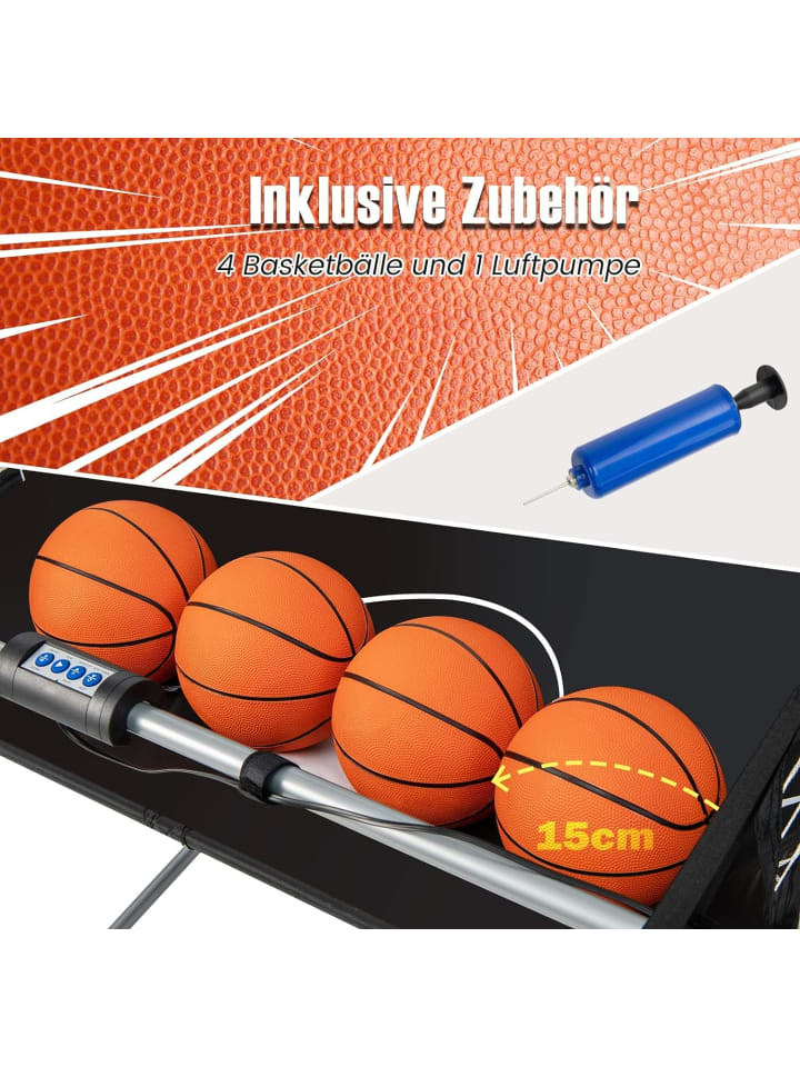 COSTWAY Basketball Automat inkl. 4 Bällen in Weiß günstig kaufen onesize