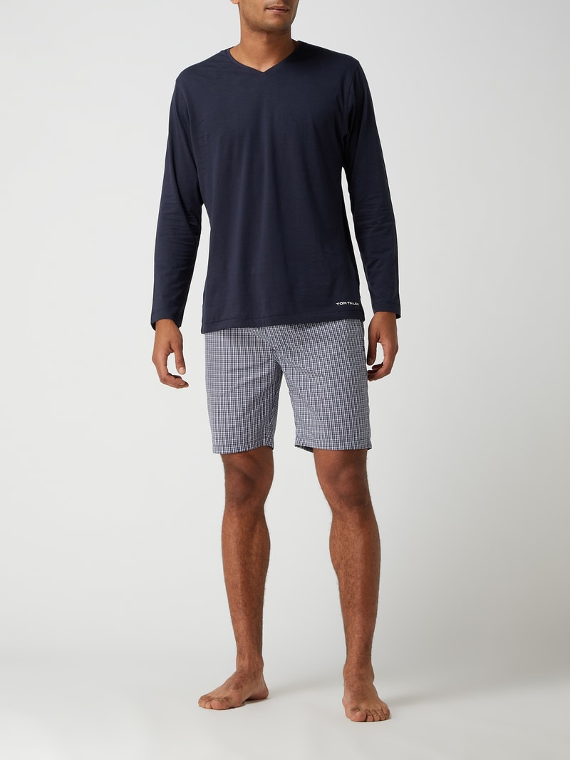 Pyjama-Hose aus Baumwolle in blau
