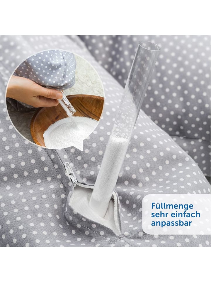 Theraline Stillkissen Dodo Pillow Premium 180 cm - Polka Dots in grau günstig kaufen onesize