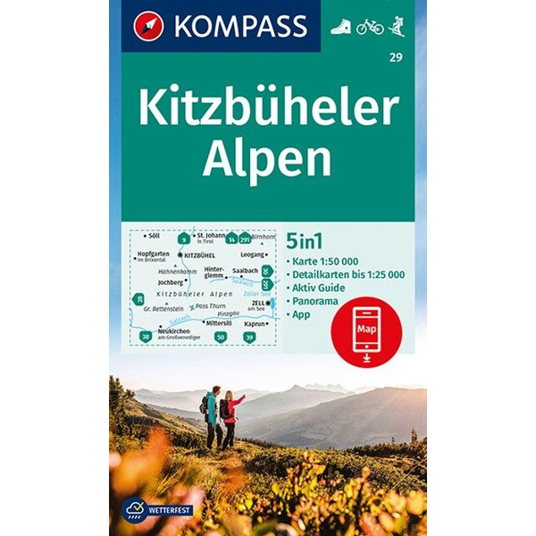 KOMPASS WANDERKARTE KITZBÜHELER ALPEN 1:50 000