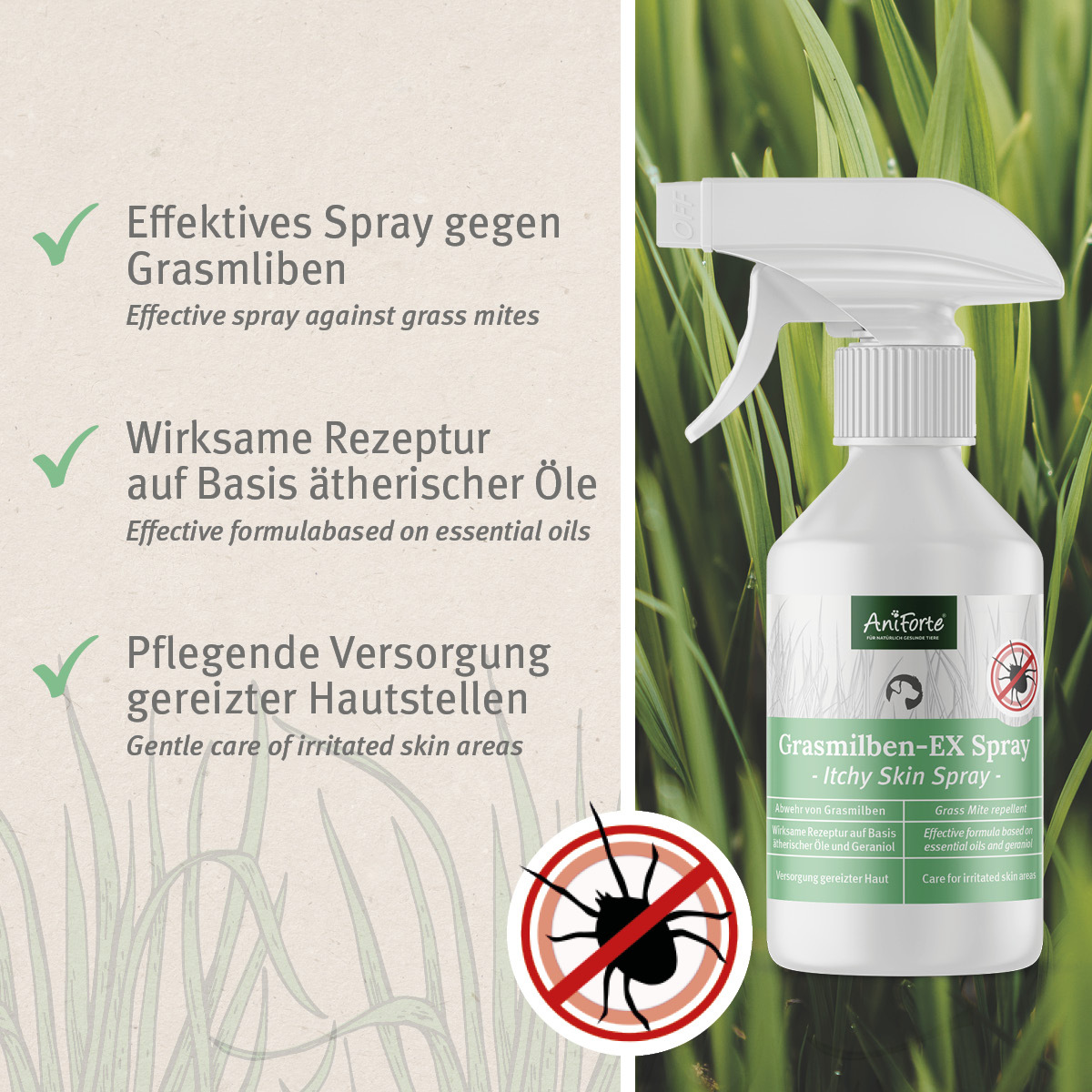 Aniforte Floh- & Zeckenmittel Aniforte Grasmilben-EX Spray für Hunde 250ml