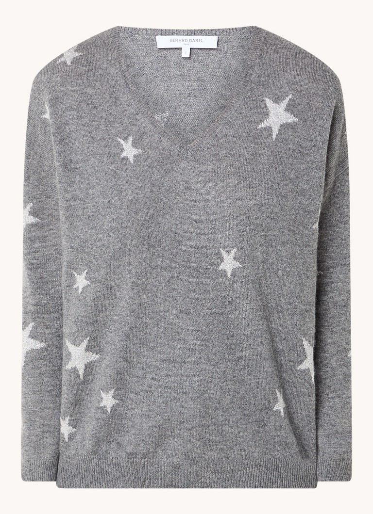 Maglione in cashmere a maglia fine Gerard Darel Jodelle con motivo a maglia