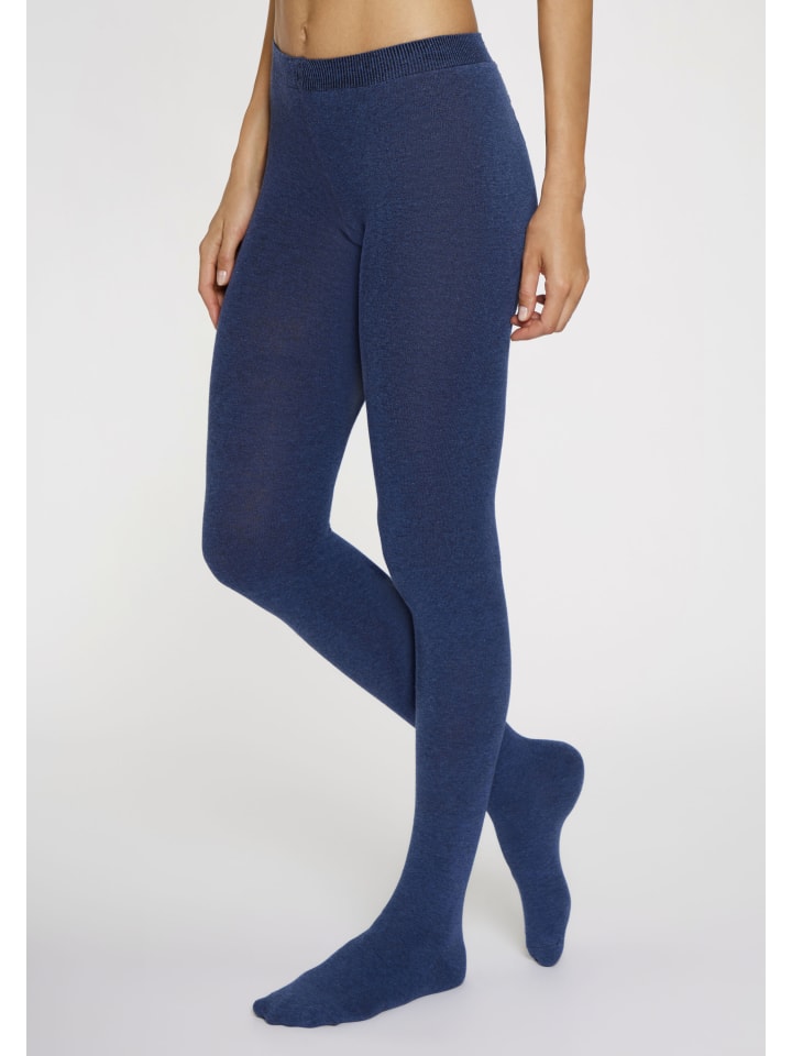 LAVANA basic Strickstrumpfhose in jeans meliert günstig kaufen
