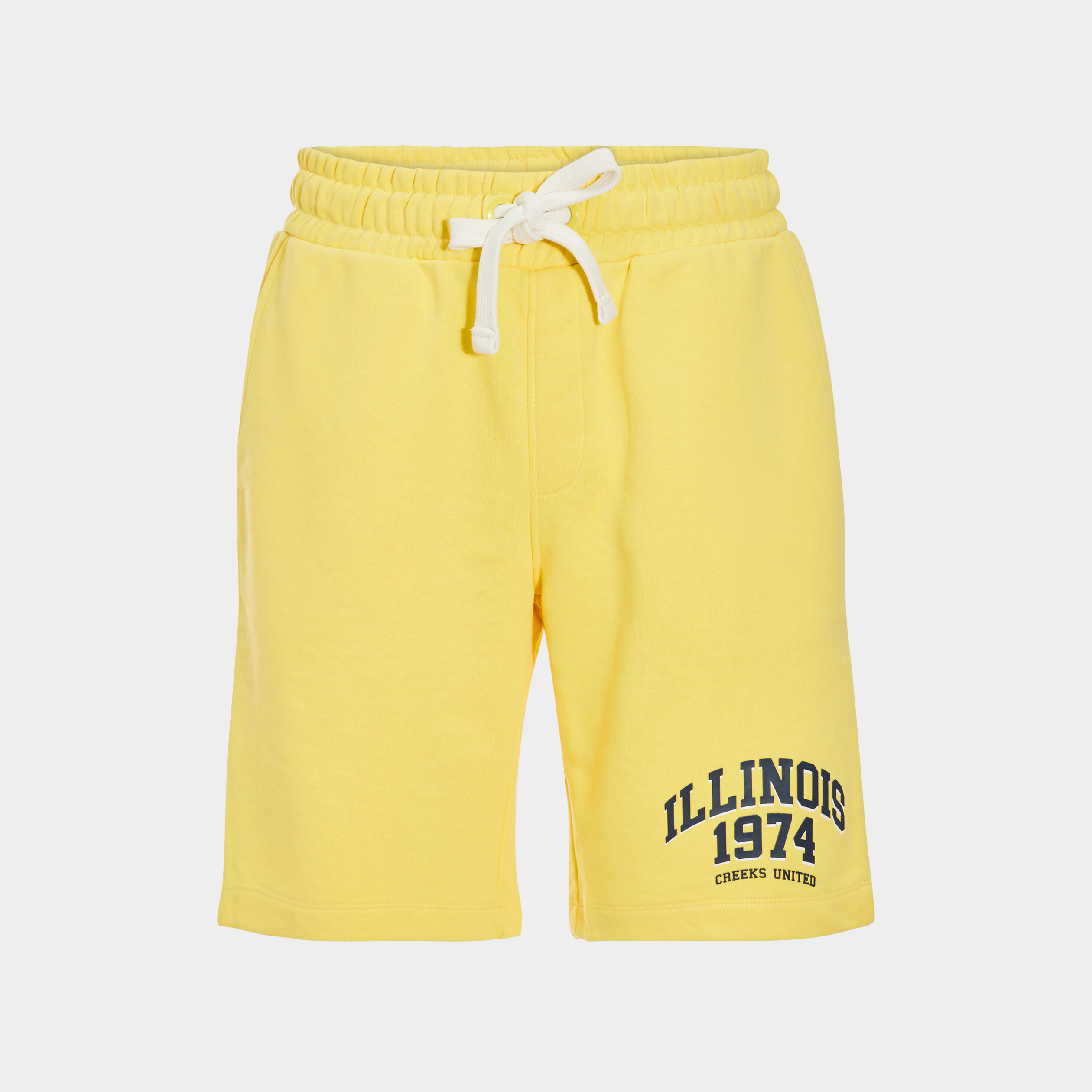 Jogging-Short droit Creeks jaune citron homme | La Halle