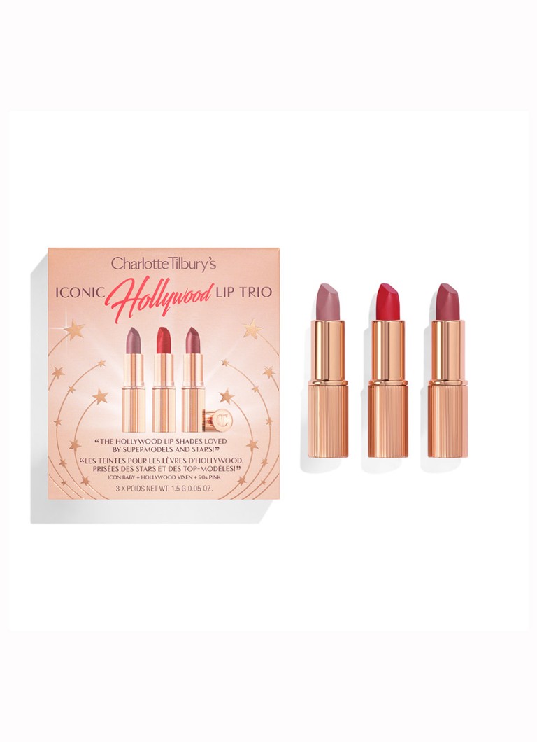 Set de machiaj Charlotte's Iconic Hollywood Lip Trio de la Charlotte Tilbury - Ediție limitată