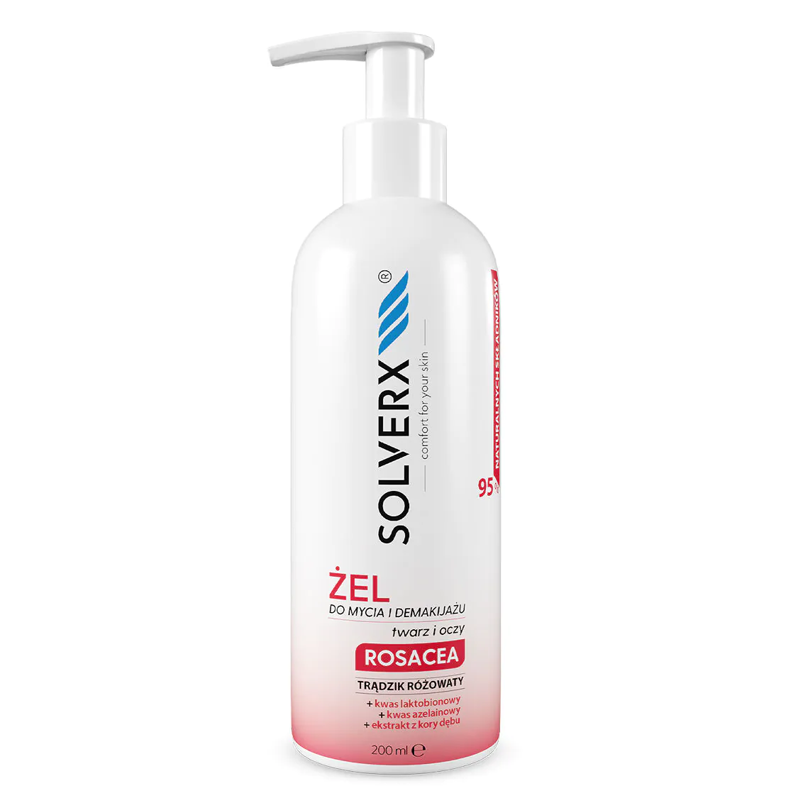„Solverx Rosacea“ veido valymo gelis