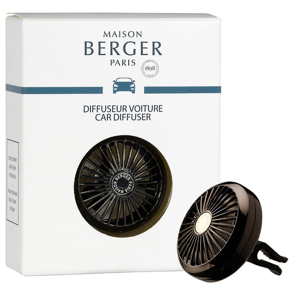 MAISON BERGER PARIS Diffuser Autoduft Diffuser ohne Duftkeramik, Der Diffuser verfügt über einen multidirektionalen Clip, der sich leicht an den Lüftungsschlitzen befestigen lässt., Vielfalt: - über 20 Düfte zur Auswahl, Keramikrefills nicht im Liefe