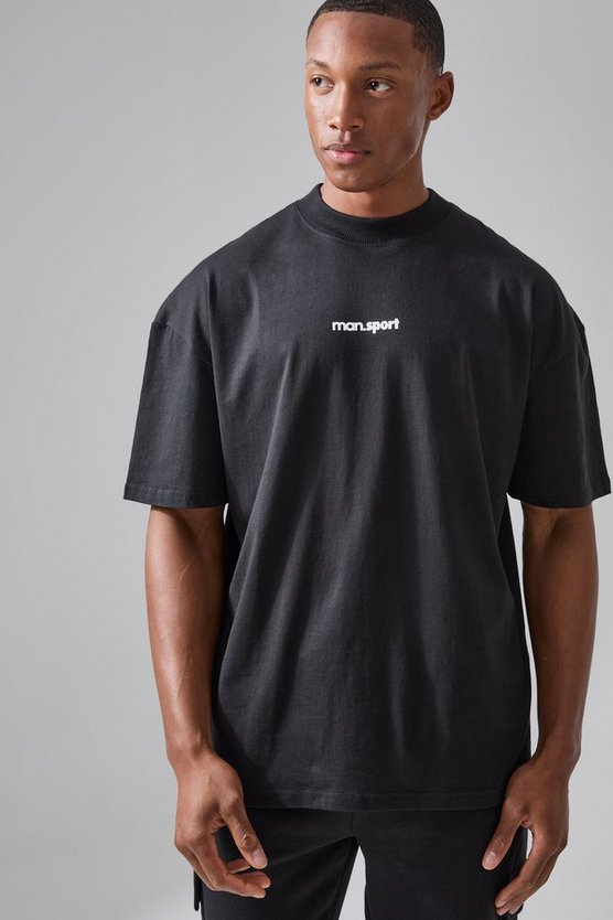 Man Active Oversize T-Shirt mit One More Rep Print