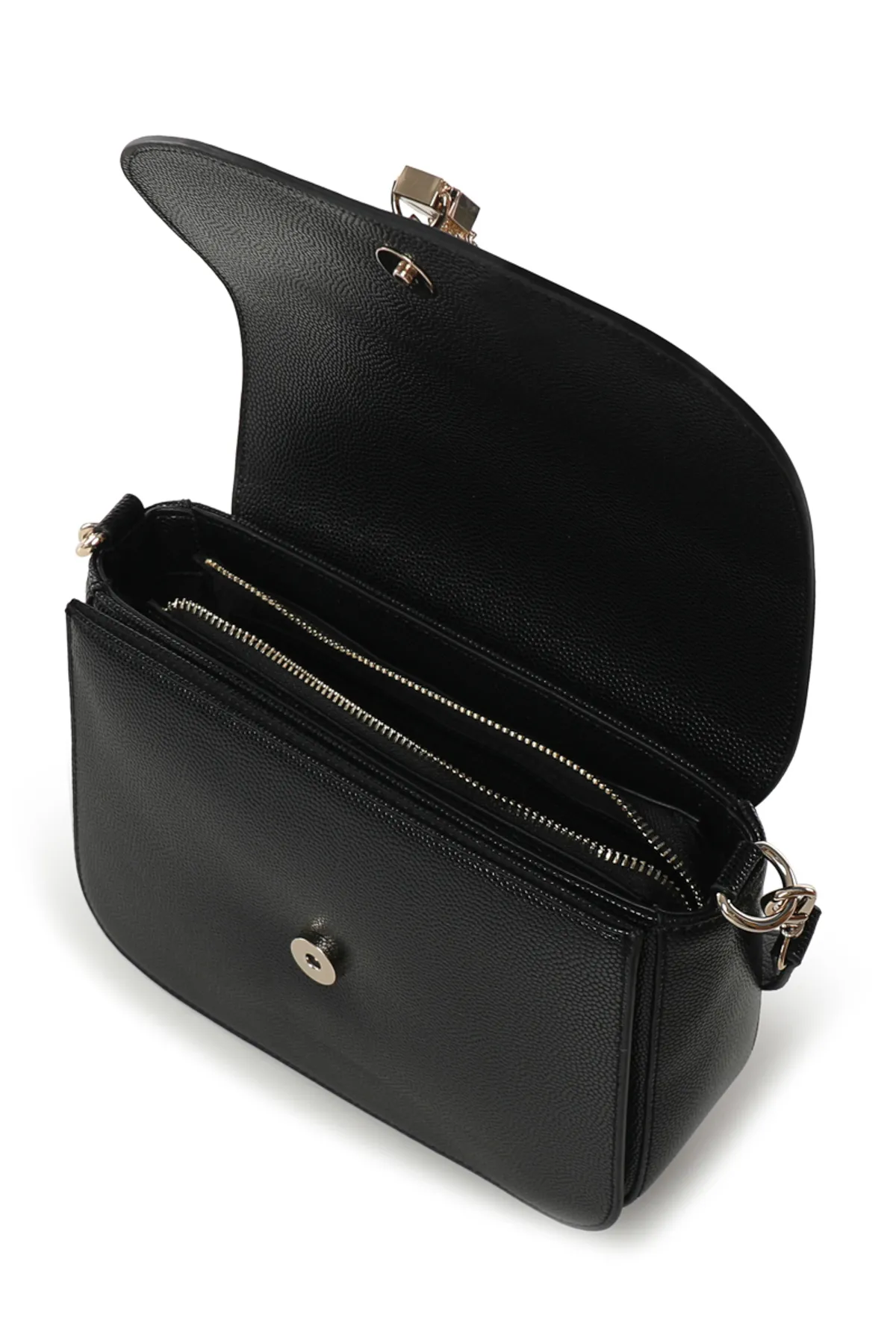 Mario Valentino  Schwarze Damen Umhängetasche Vbs1r404gnero/gold