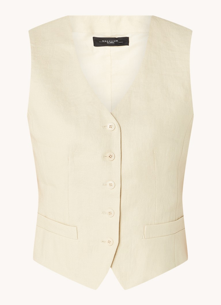 Kamizelka lniana MaxMara Pacche