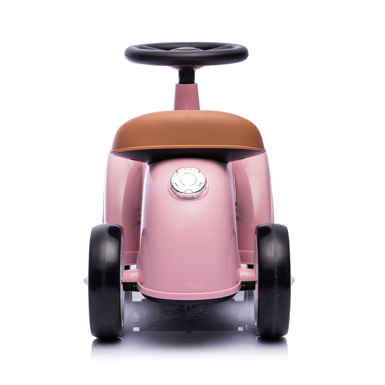 Lemodo Rutschauto ab 1 Jahr, Kinderauto im Retrodesign pink, Kinderfahrzeug mit Hupe