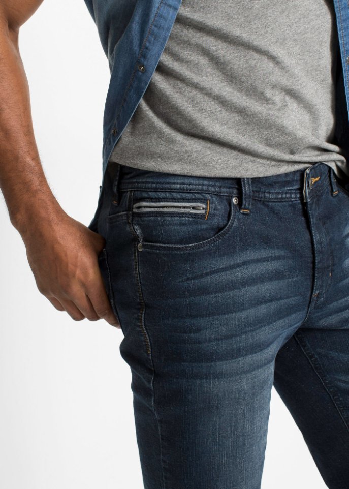Stretch-Jeans-Bermuda, Slim Fit
