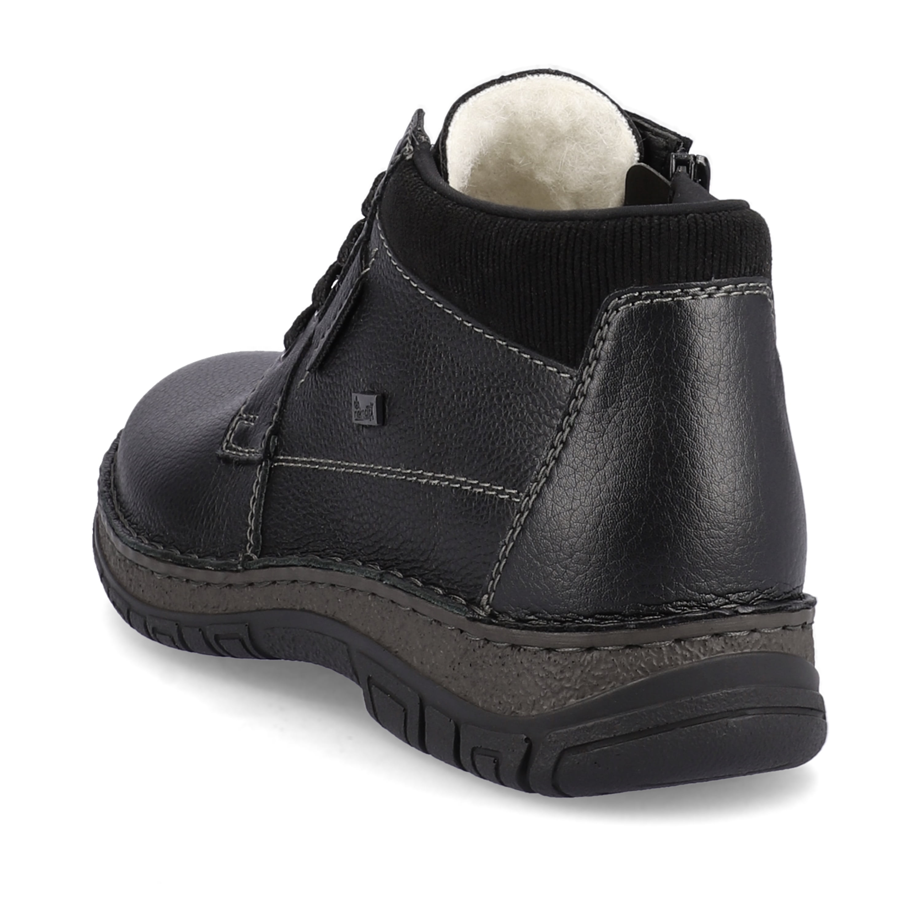 Rieker Herren Schnürschuhe graphitschwarz