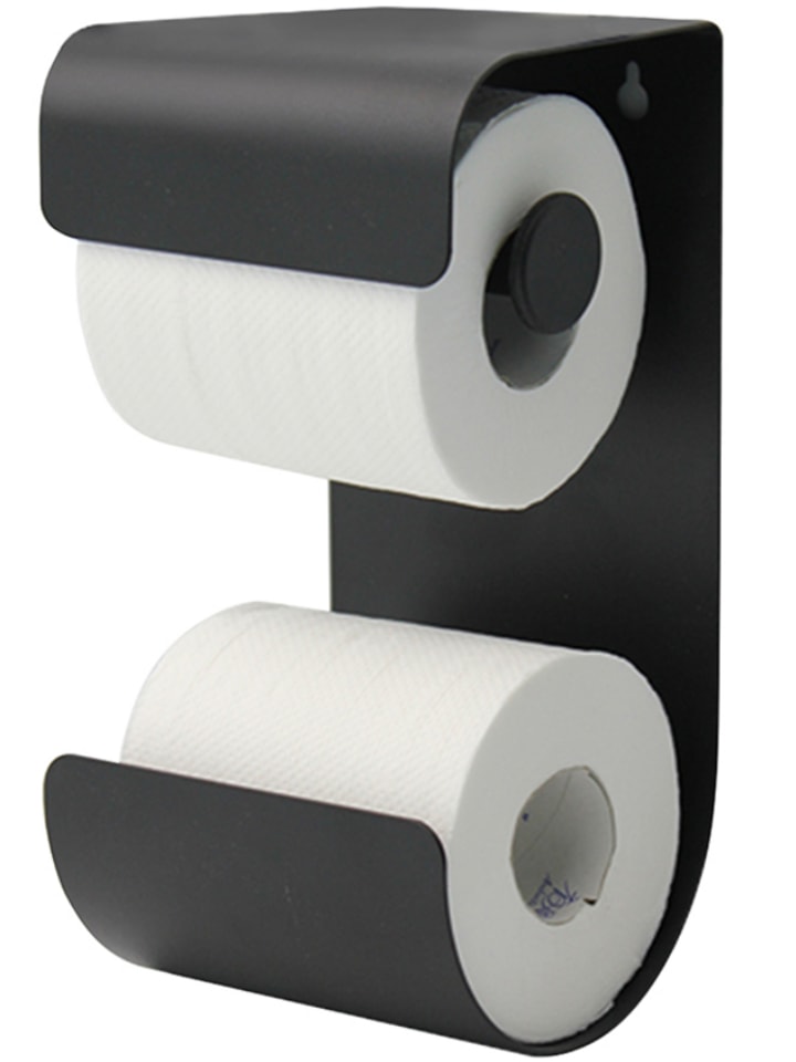 Sealskin Toilettenpapierhalter in Schwarz - (B)11,5 x (H)12,5 x (T)5,5 cm günstig kaufen onesize