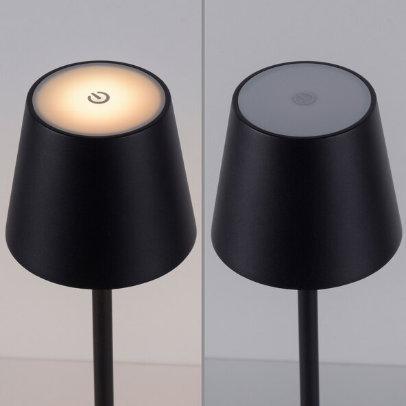 LED-Akku-Stehleuchte Buria, schwarz