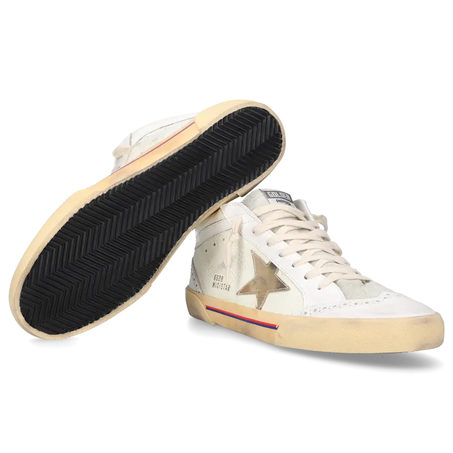 Golden Goose - Sneaker high MIDSTAR Kalbsleder - weiß