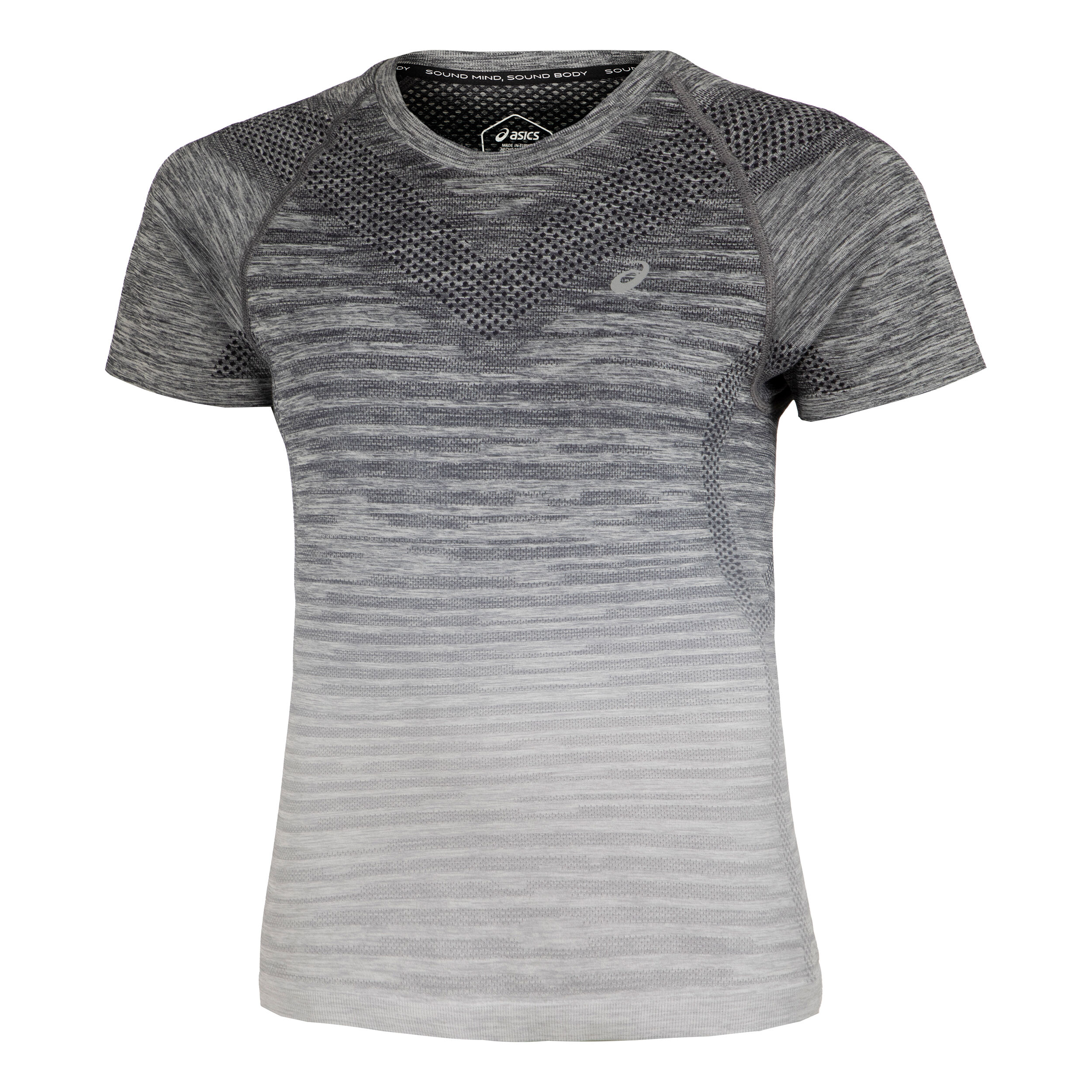 Seamless Laufshirt Damen - Weiß, Grau