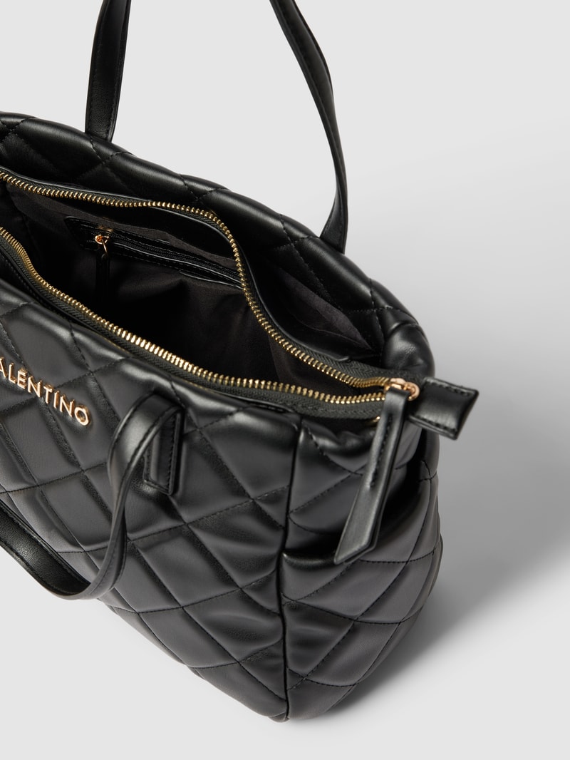 Umhängetasche mit Label-Detail Modell 'OCARINA' in schwarz