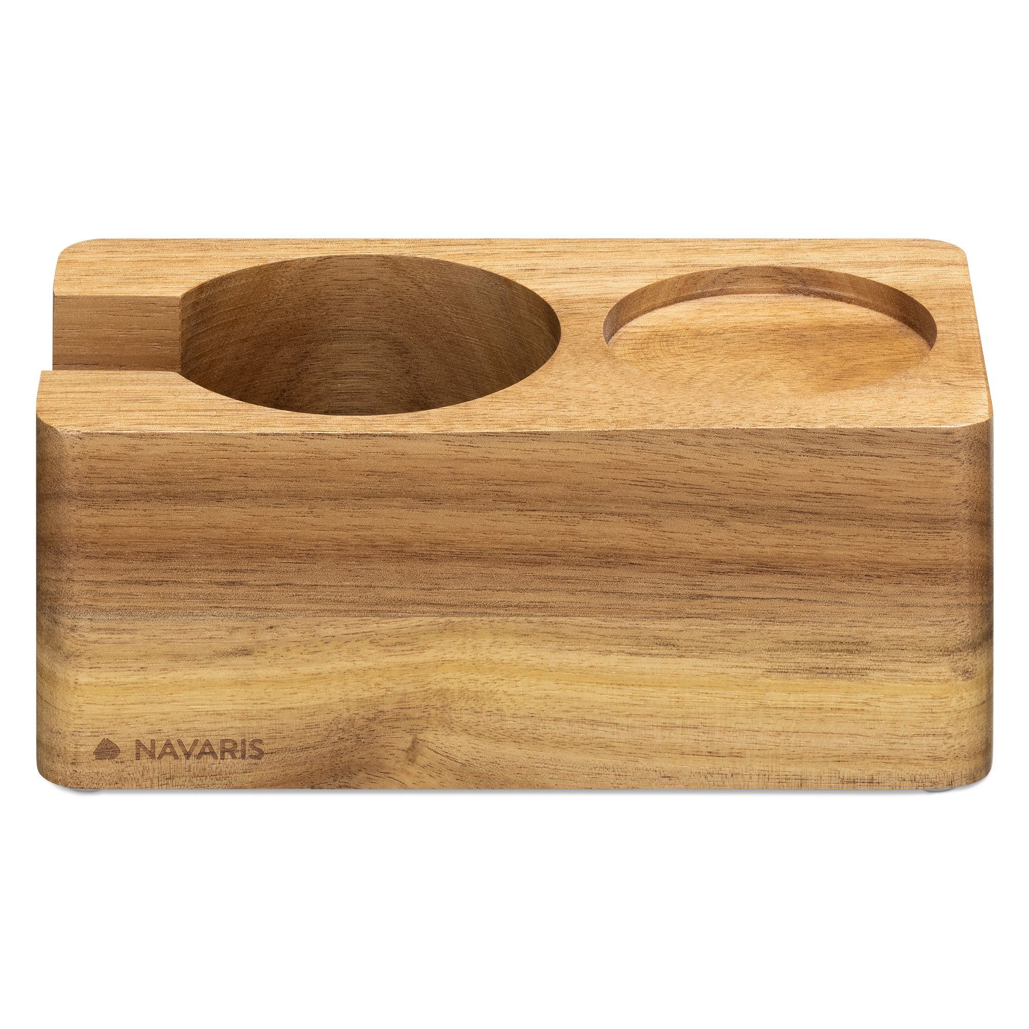 Navaris Kaffeebereiter Tamperstation 51mm/58mm - Holz Tamper Station für Siebträger