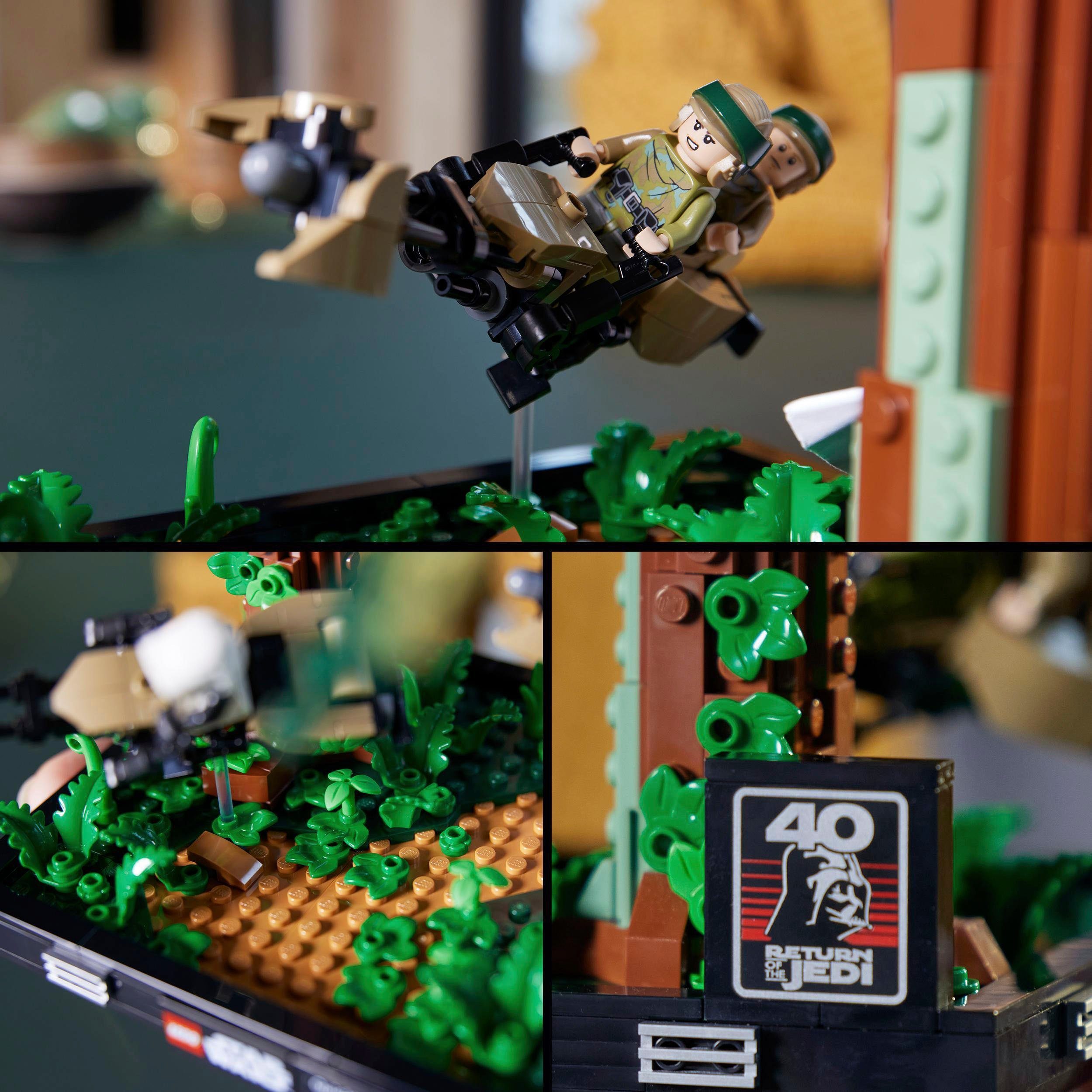 LEGO® Konstruktionsspielsteine Verfolgungsjagd auf Endor – Diorama (75353), LEGO® Star Wars, (608 St)