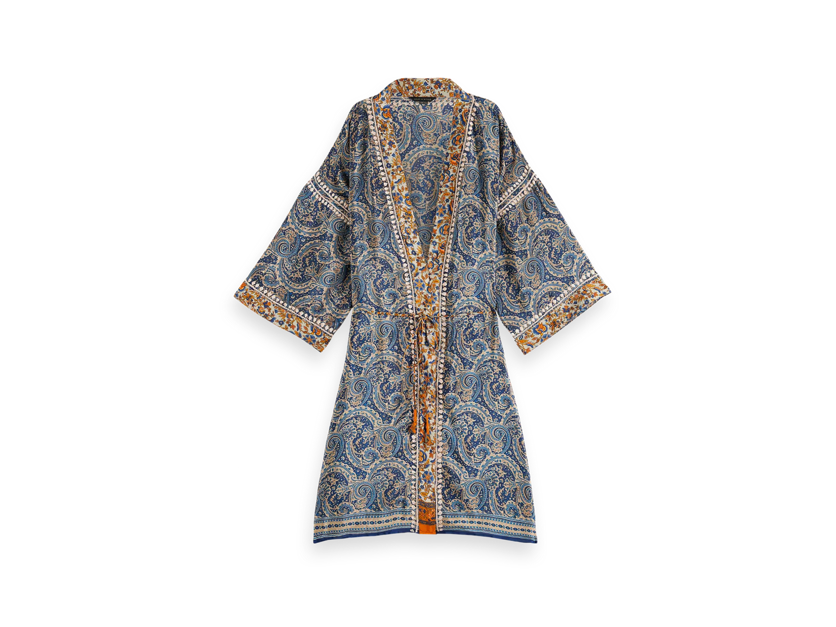 Jaypur Saree Kimono Bleu Cobalt