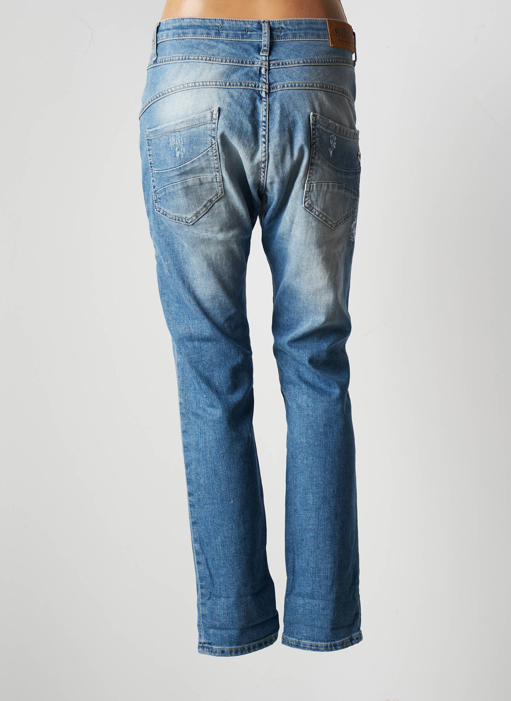 Please Jeans Coupe Slim Femme couleur bleu