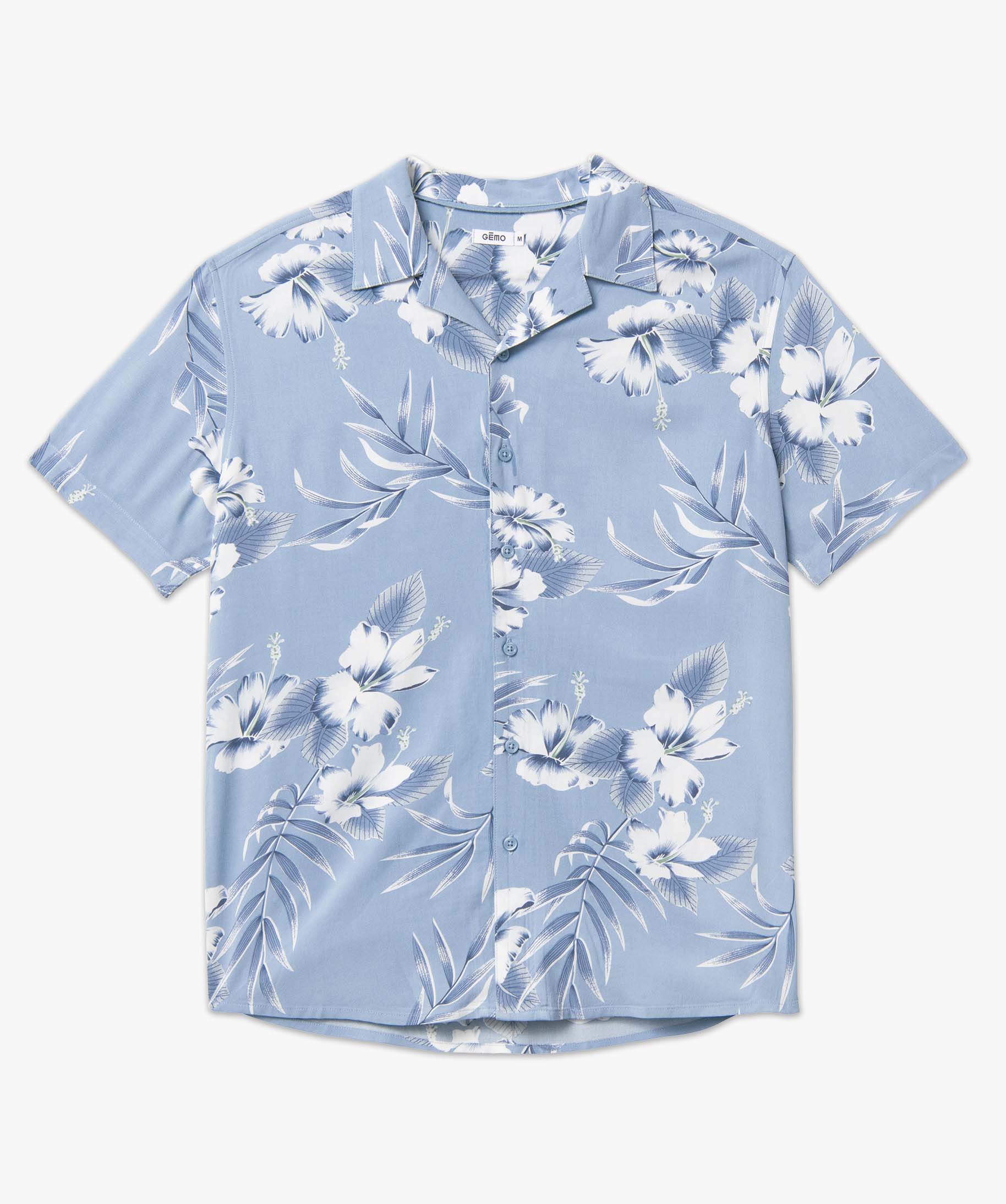 Chemise homme à manches courtes en viscose fluide imprimée imprime | GEMO