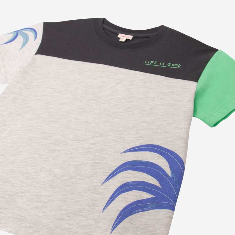 T-shirt garçon color block gris Catimini