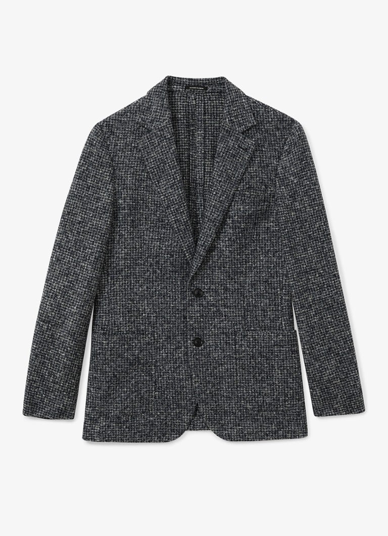 Reiss Mineral regulāras piegriezuma jaka no vilnas maisījuma ar houndstooth rakstu