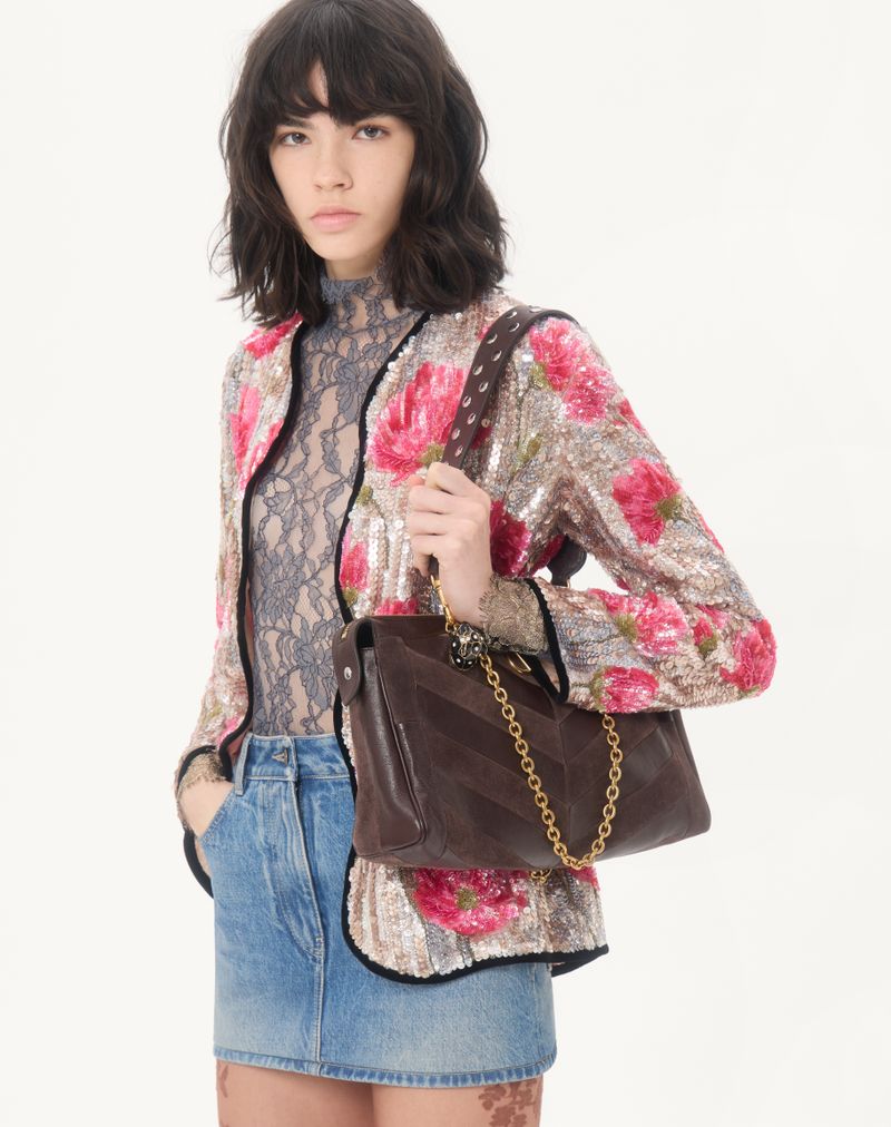veste en organza brodée