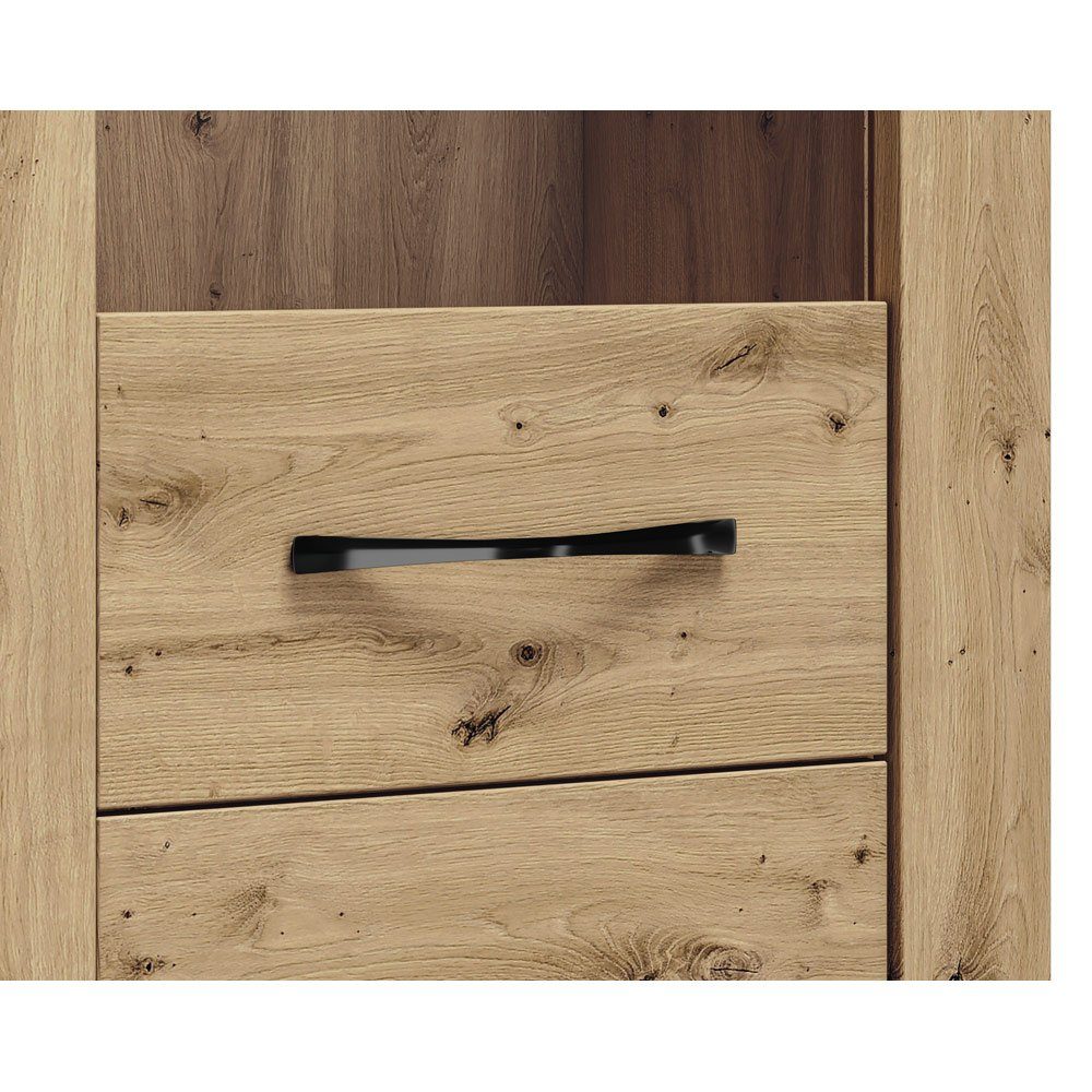 Lomadox Wohnwand ARTA-131, (4-St., 4-tlg), Artisan Eiche Nb. 325/200/40 cm