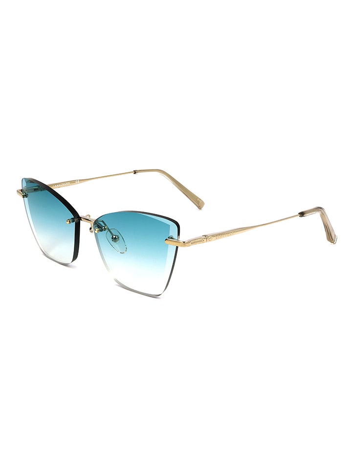 Longchamp Damen-Sonnenbrille in Gold/ Türkis günstig kaufen 57