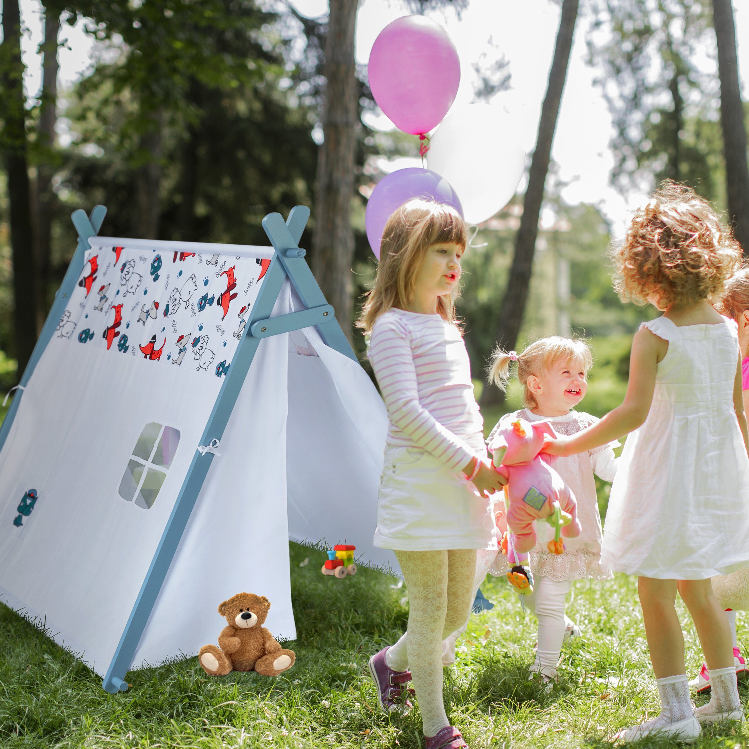 relaxdays Tipi-Zelt Tipi Zelt für Kinder