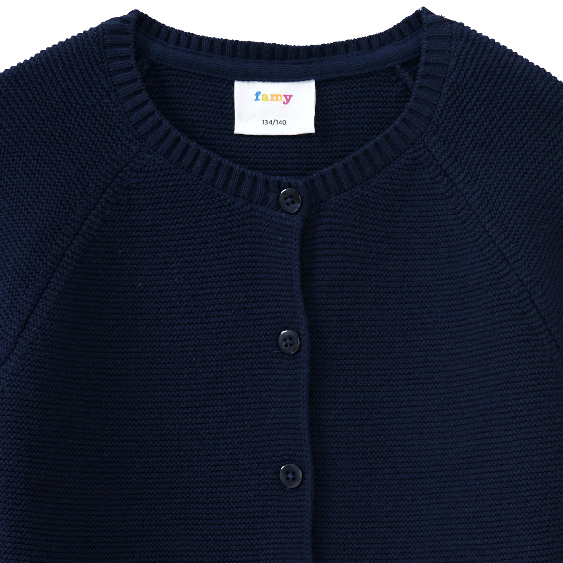 Mädchen Strickjacke mit bunten Ärmelbündchen