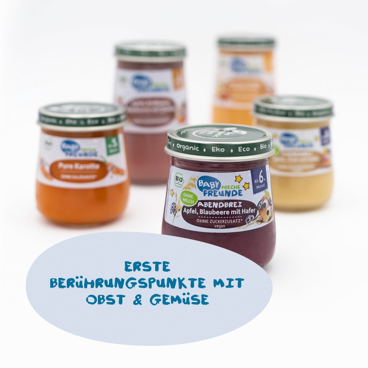 Abendbrei Apfel, Blaubeere mit Hafer, ab dem 6.Monat, 120 g