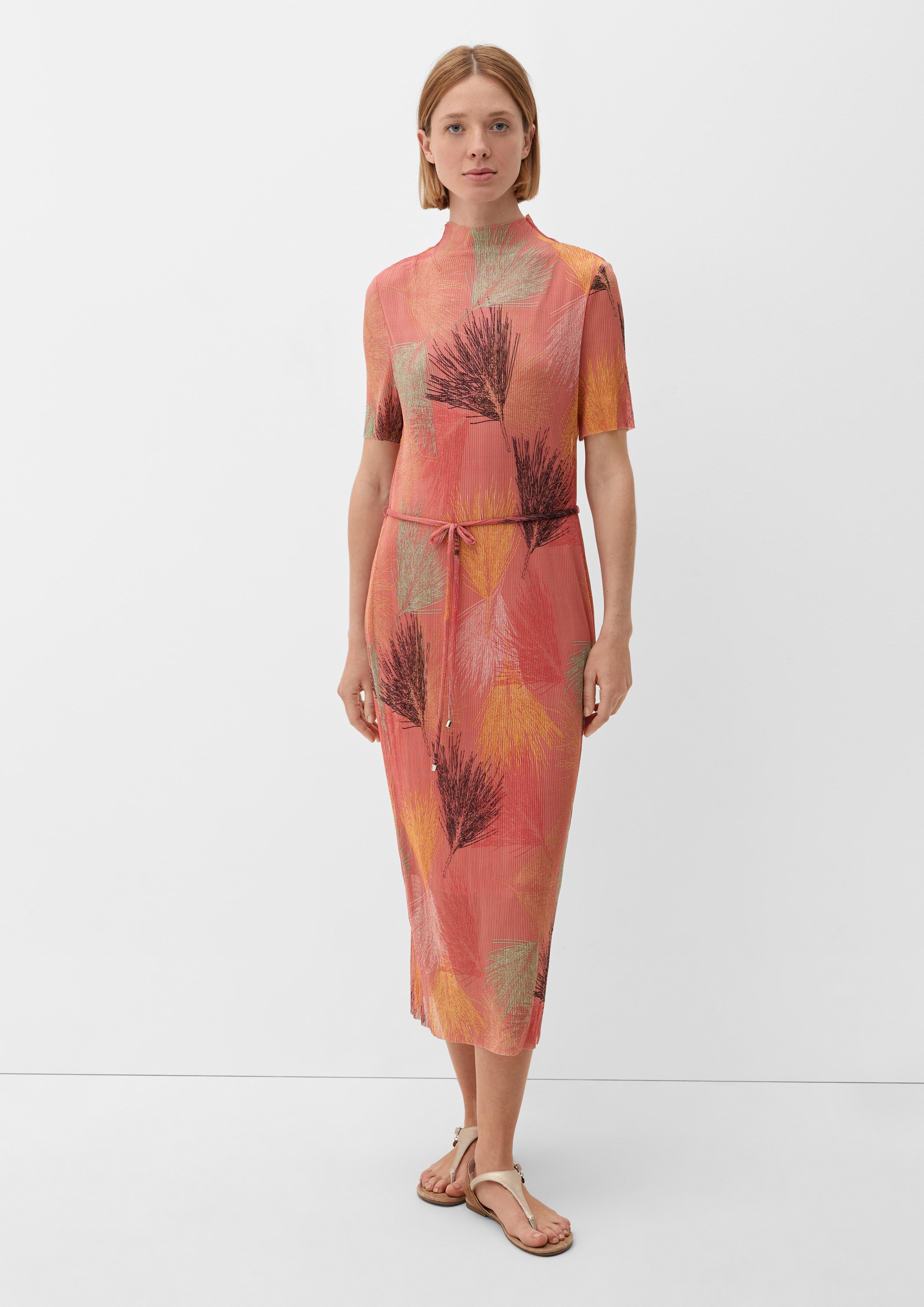 Mesh-Kleid mit Plisseefalten  2129973-20A0